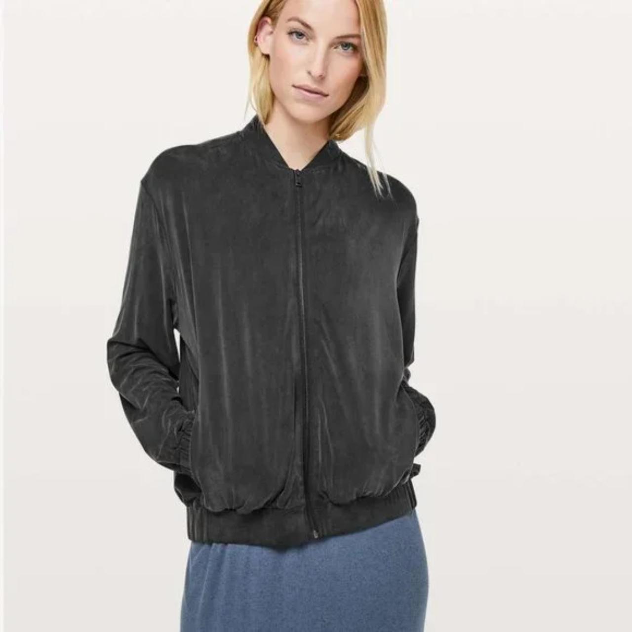 Lululemon Lab NWT Black Josei Bomber Jacket in size | Depop