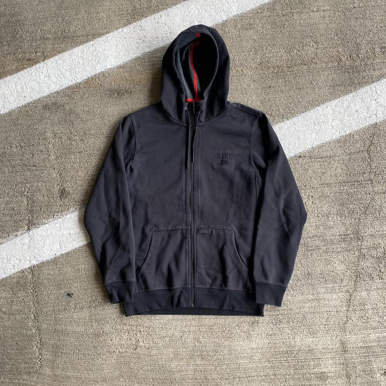 Nike Men's Black and Red Jacket Depop