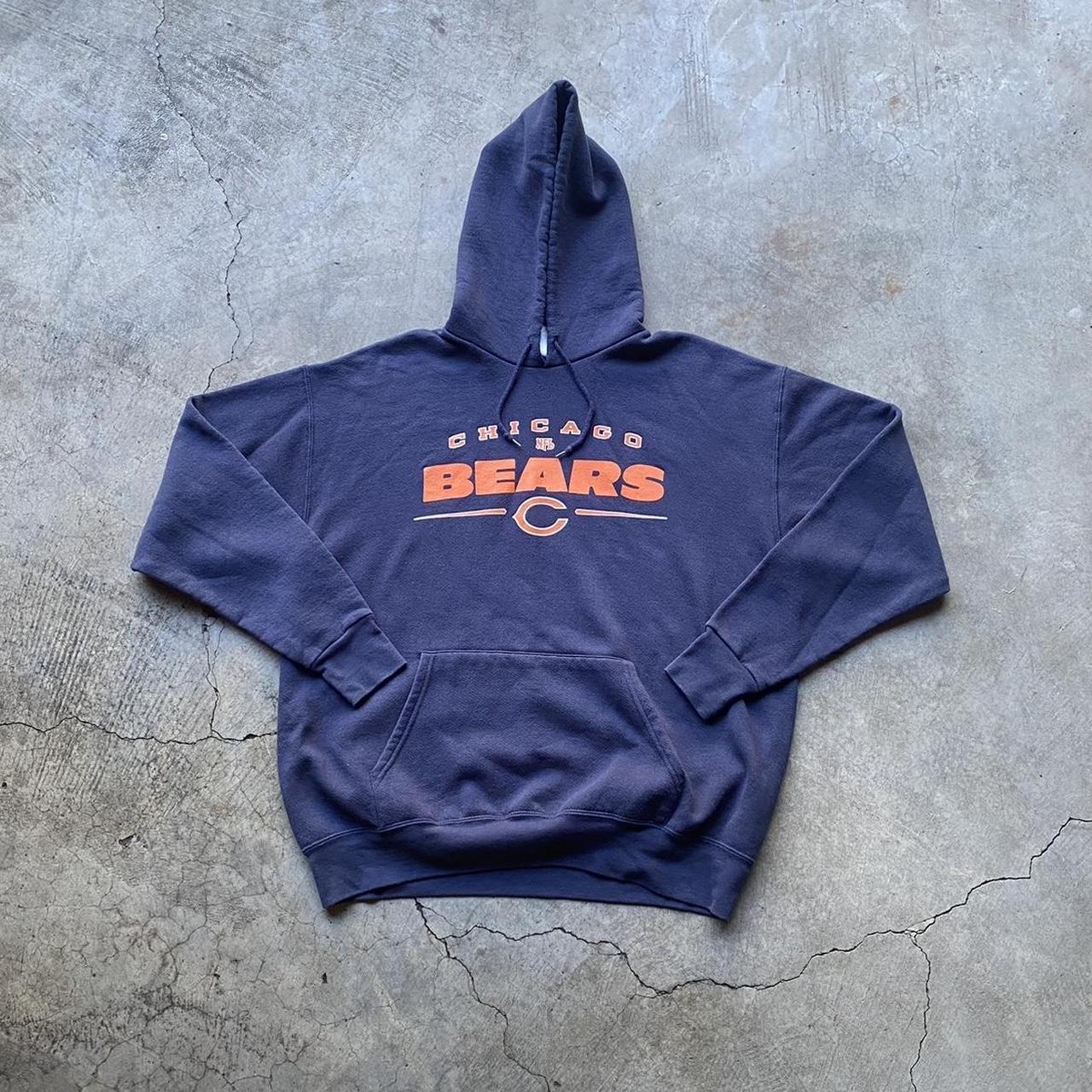 Vintage NFL Chicago Bears navy blue gray hoodie