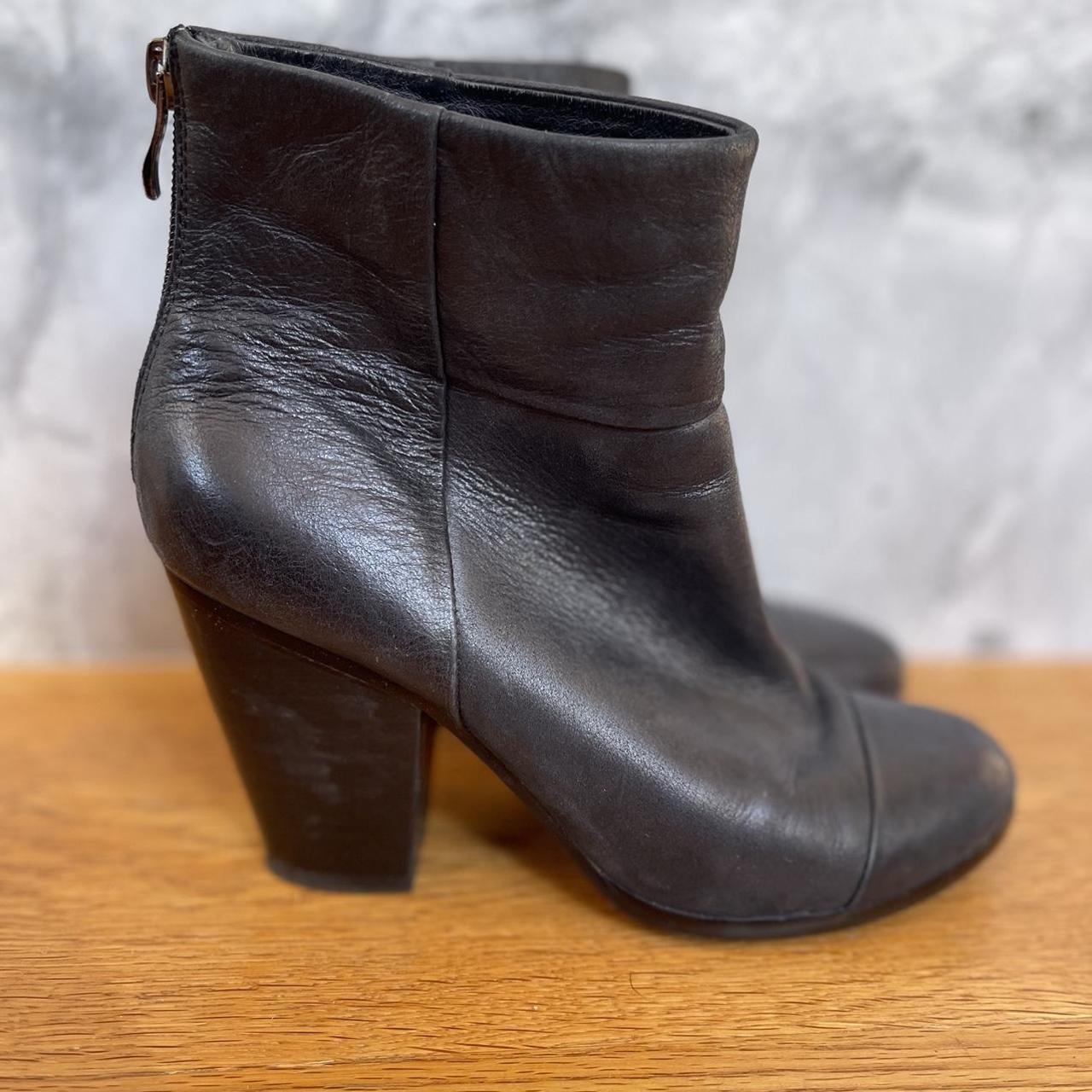 ALIAS MAE Black Leather Ankle Boots Size... Depop
