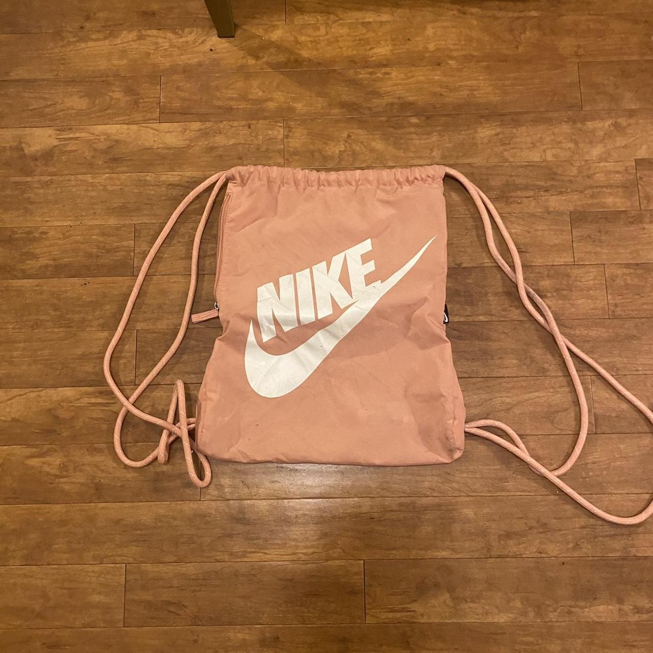 pink nike string bag