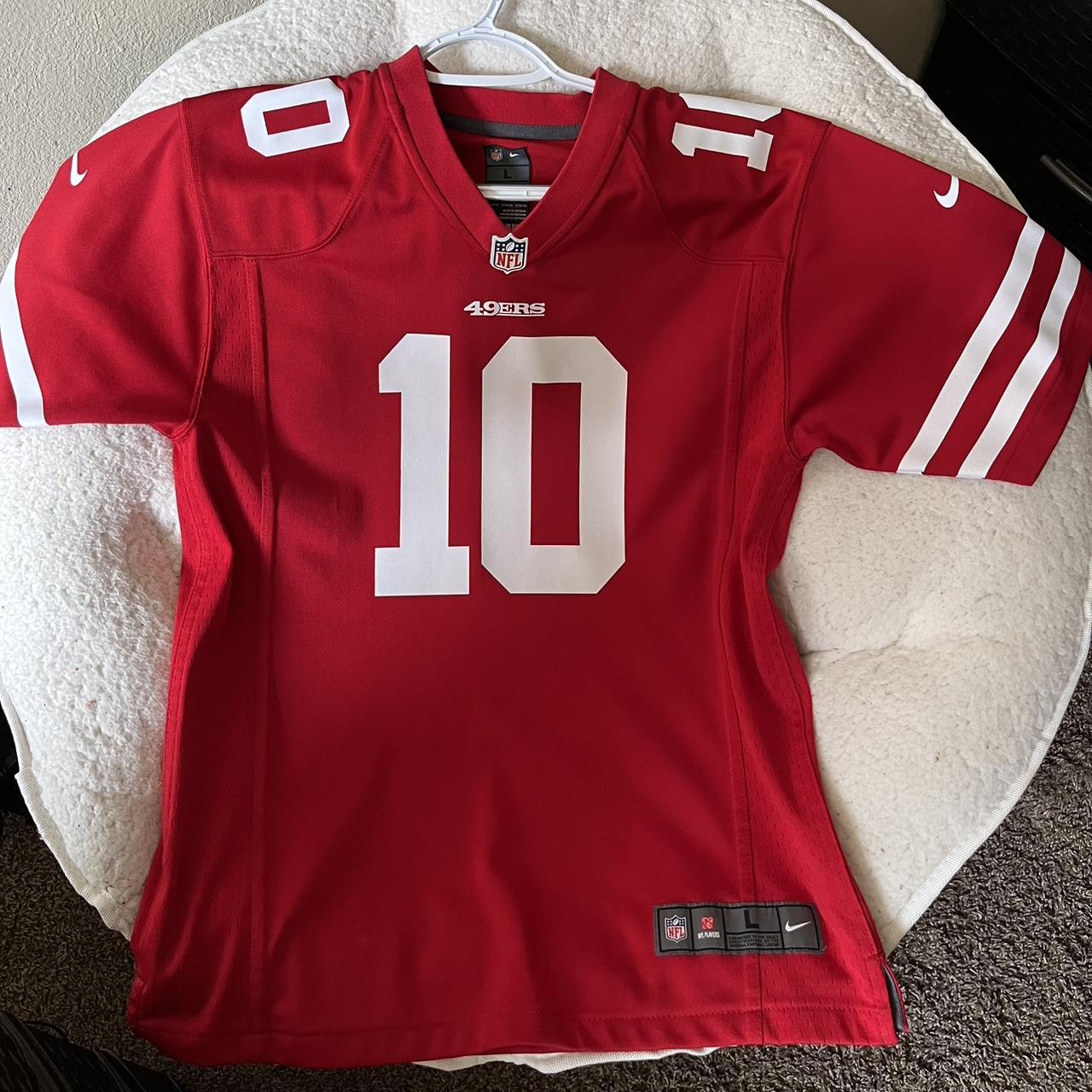 49ers Garoppolo Jersey Color: Black Size: Youth XL - Depop