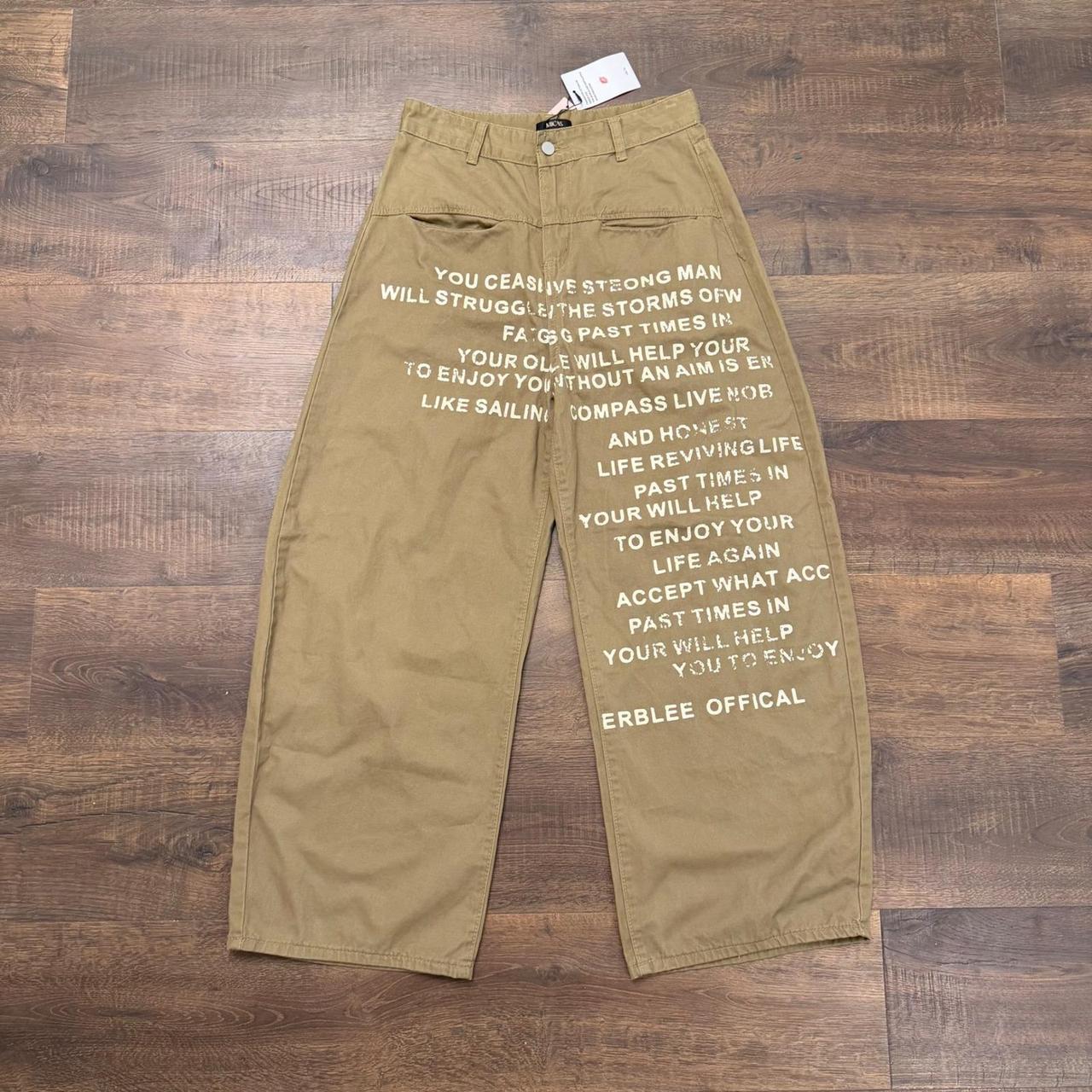Midas women's deadstock tan and khaki streetwear trousers