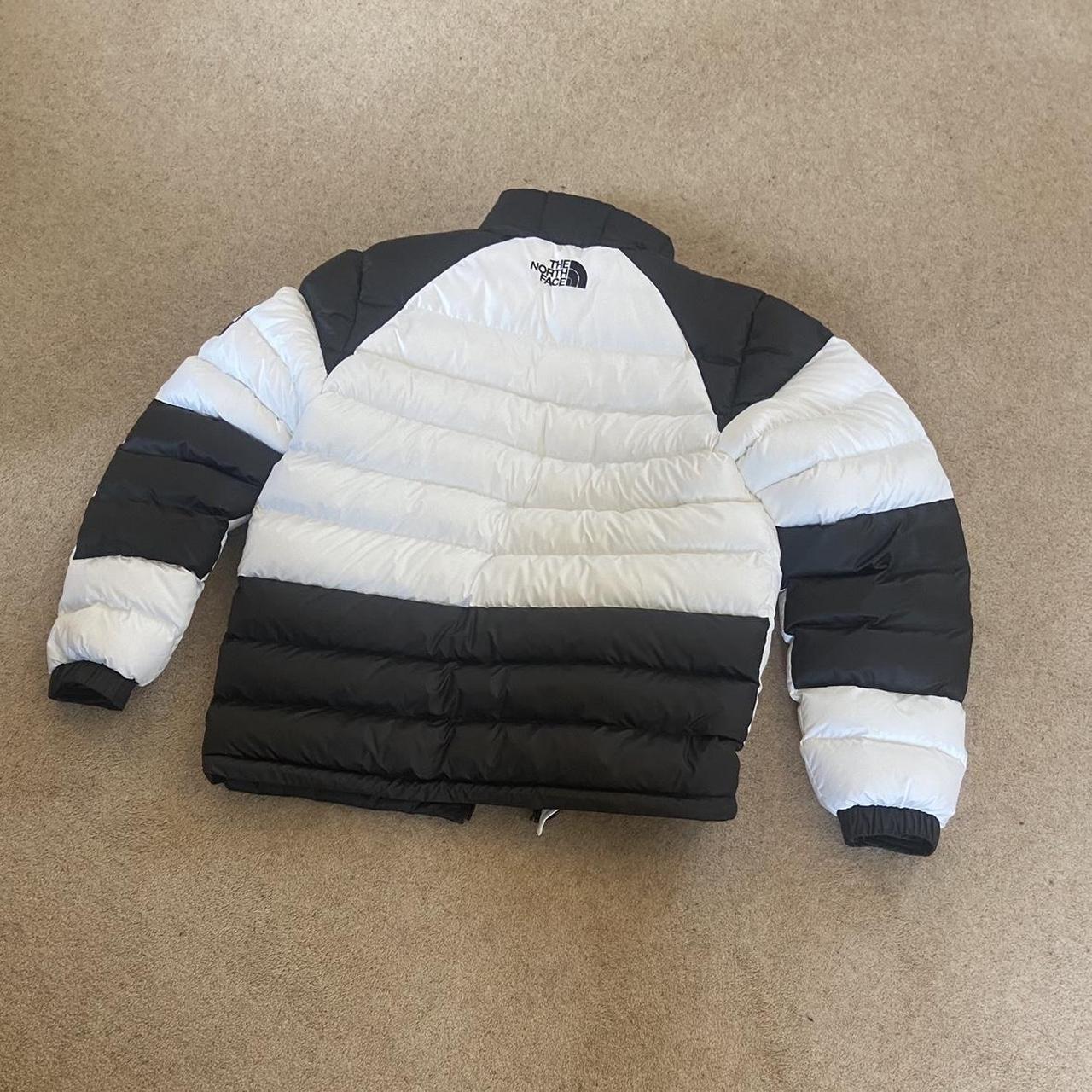 White TNF puffer jacket Size M Worn Once Depop