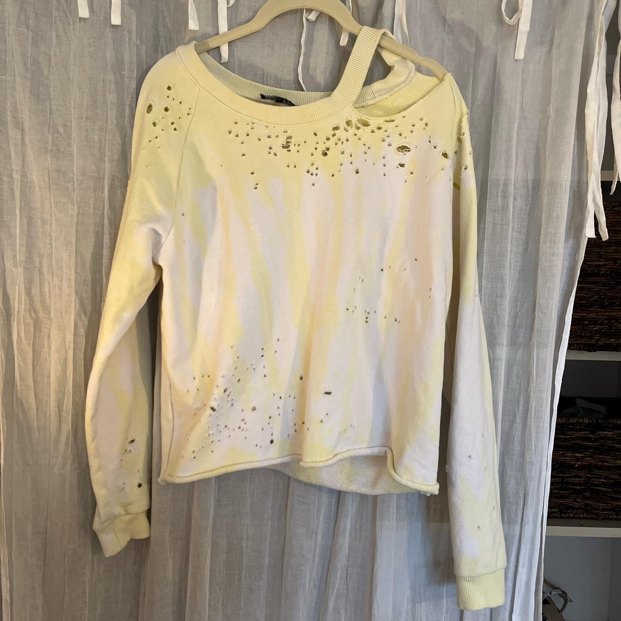 Generation Love Women's White and Yellow Sweatshirt