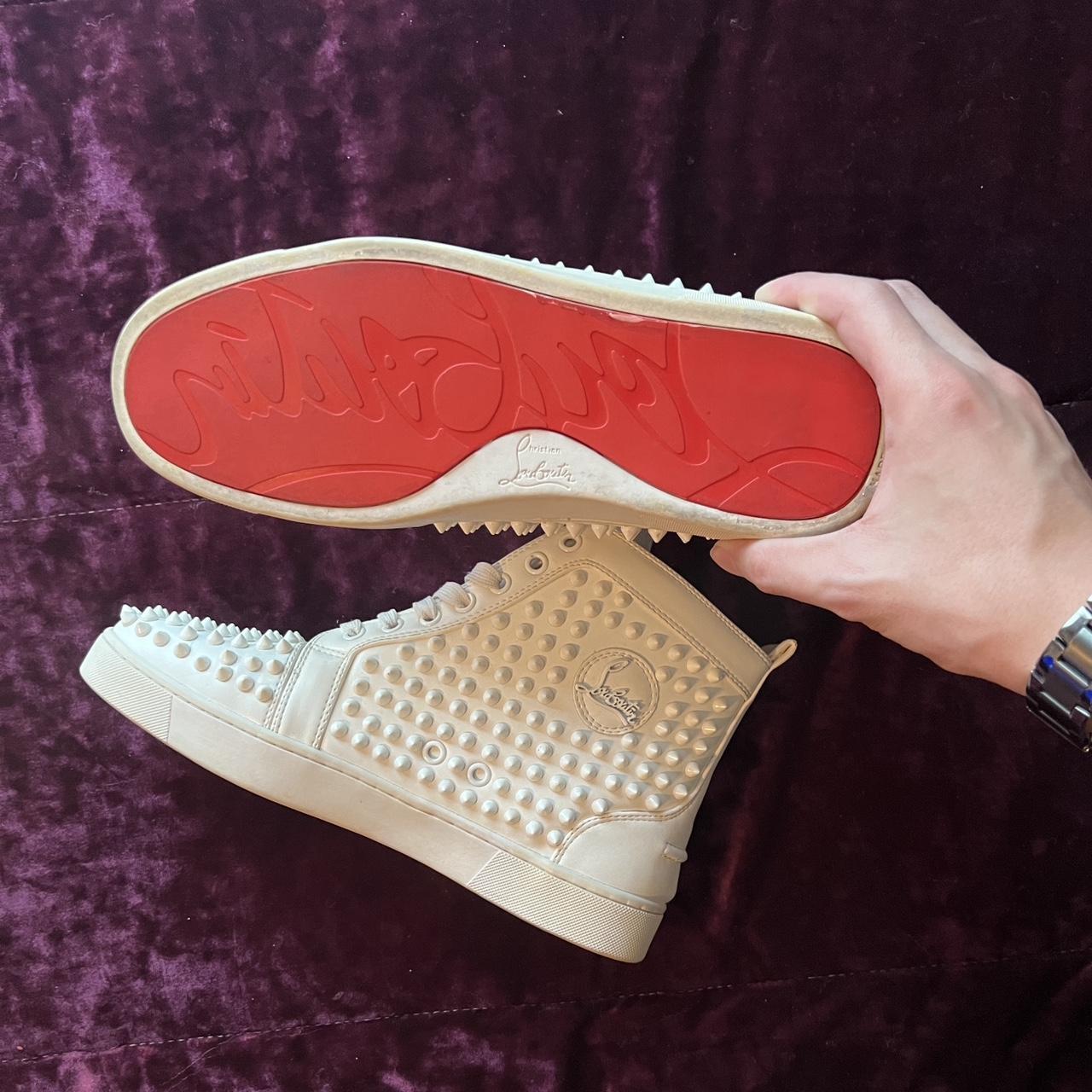 Christian Louis Vuitton cork red bottoms. Fits a - Depop