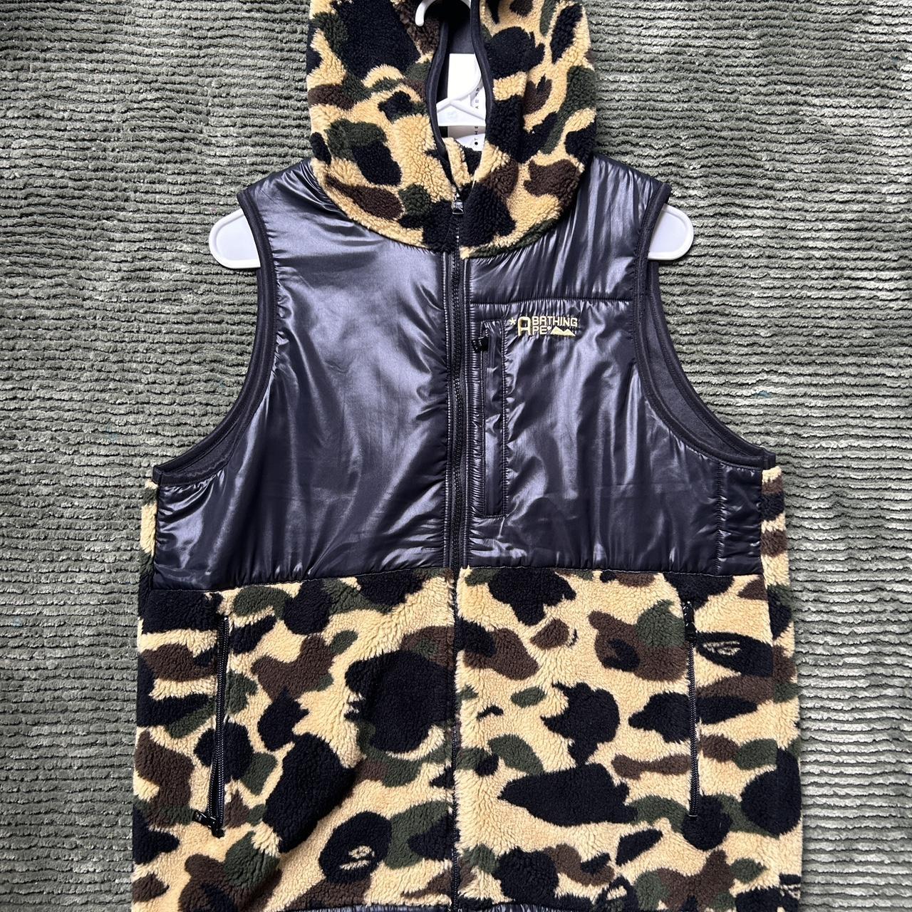 Vintage 200's Bape 1st camo fleece vest size Depop