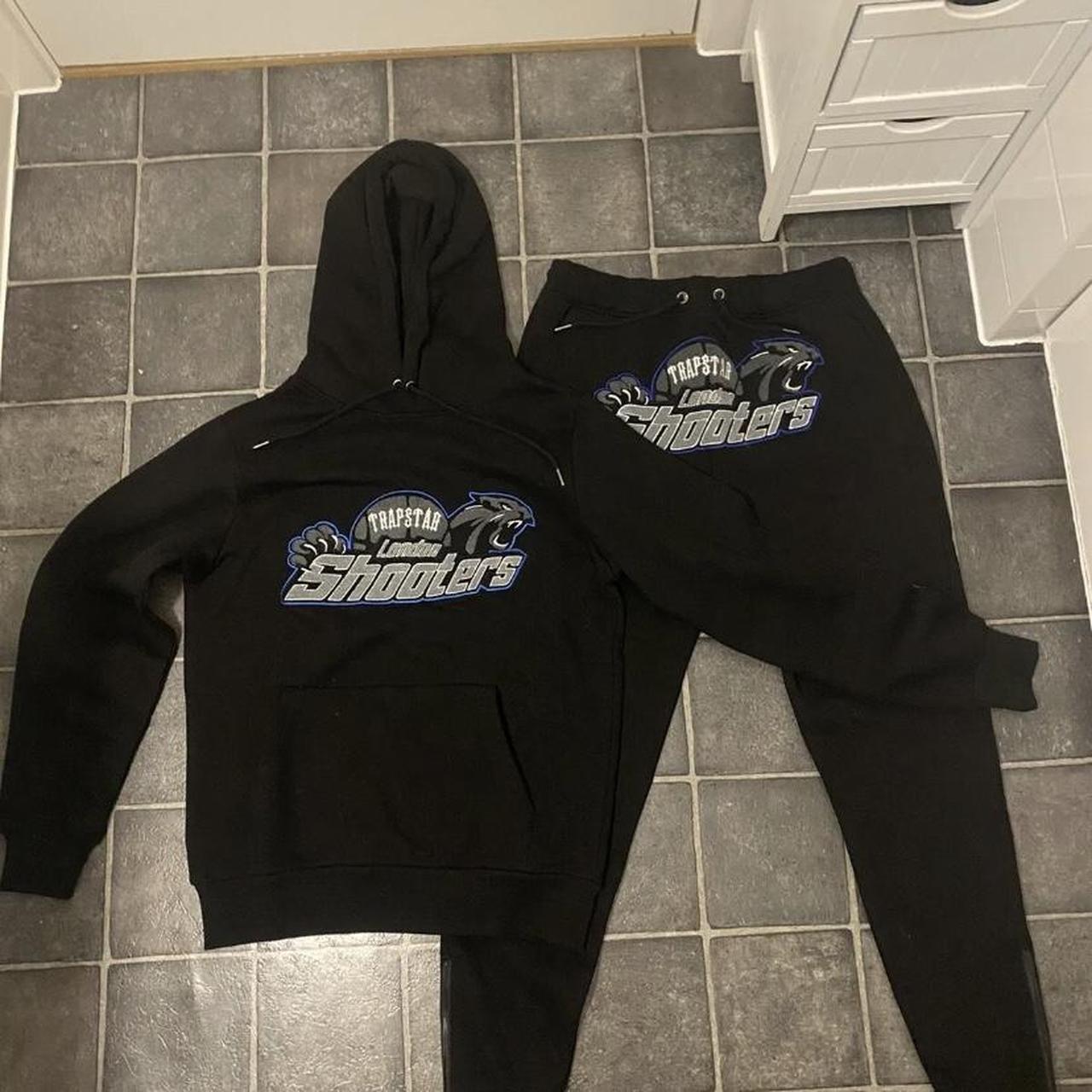 Trapstar London Shooters Tracksuit Black/Blue Size... Depop