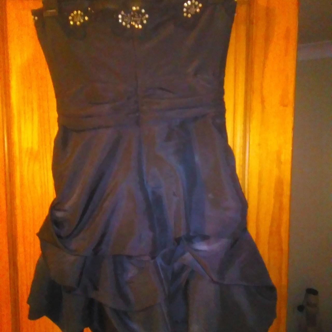 Quiz Women's Black and Silver Dress Depop