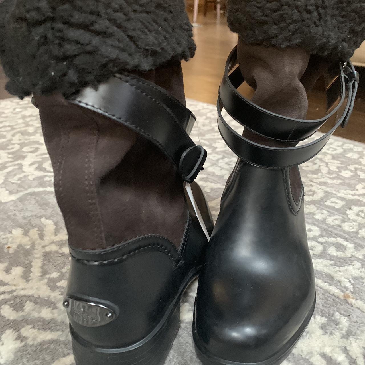 Coach Zena Boots Black suede and rubber with faux... Depop