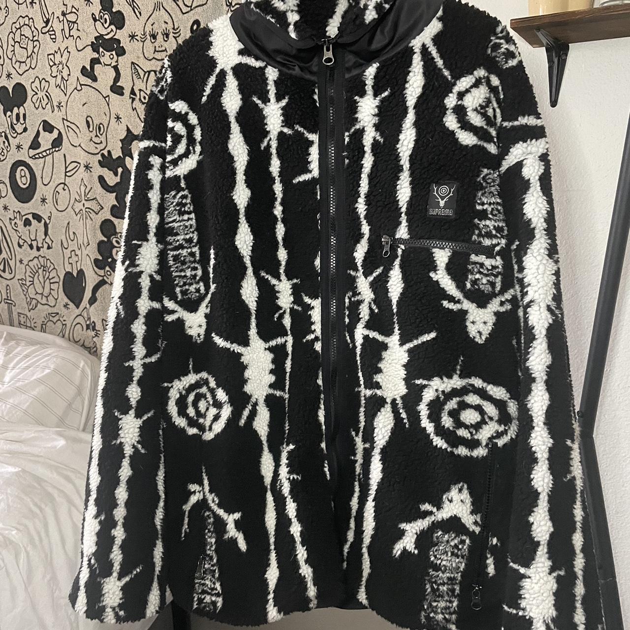 XL South2 West8 × Supreme barbed wire fleece jacket...