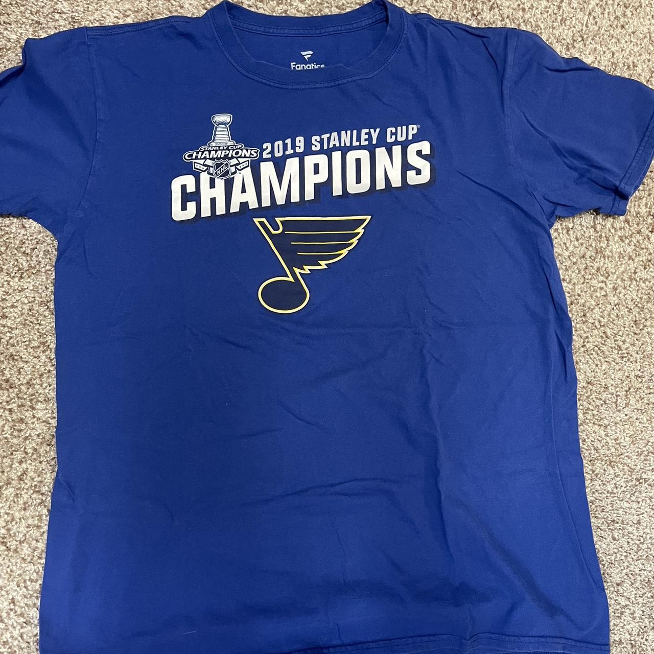 St. Louis Blues Fanatics Branded 2019 Stanley Cup Champions Home Breakaway  Jersey - Blue