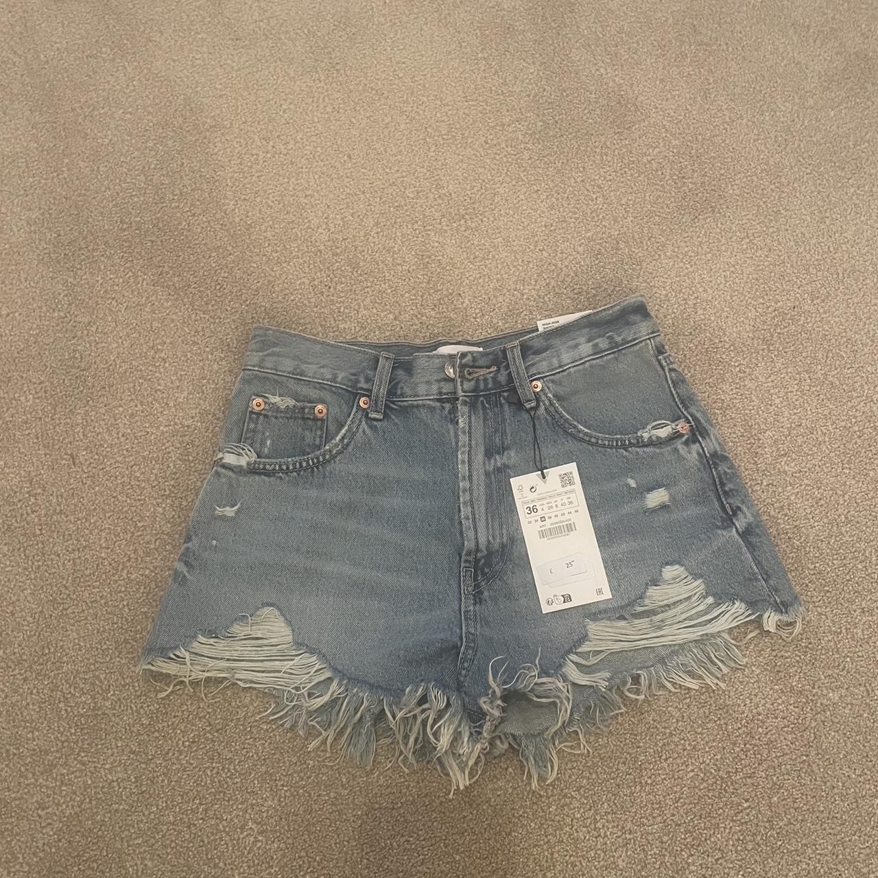 Hi rise hot hot sale pant shorts zara