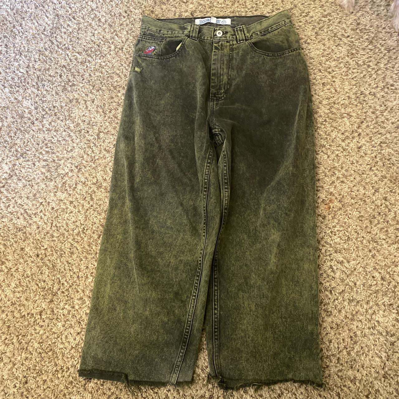 RARE skate dark green polar big boy jeans. inseam... - Depop