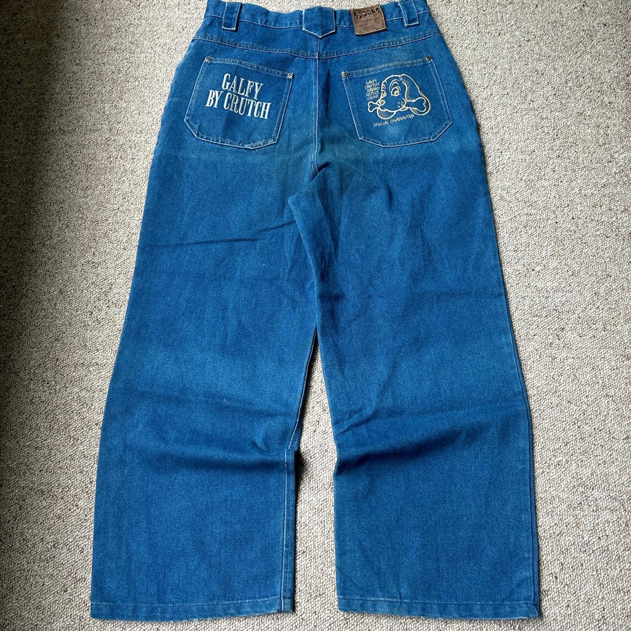 Insane Y2K Baggy Galfy by crutch Jeans Size | Depop