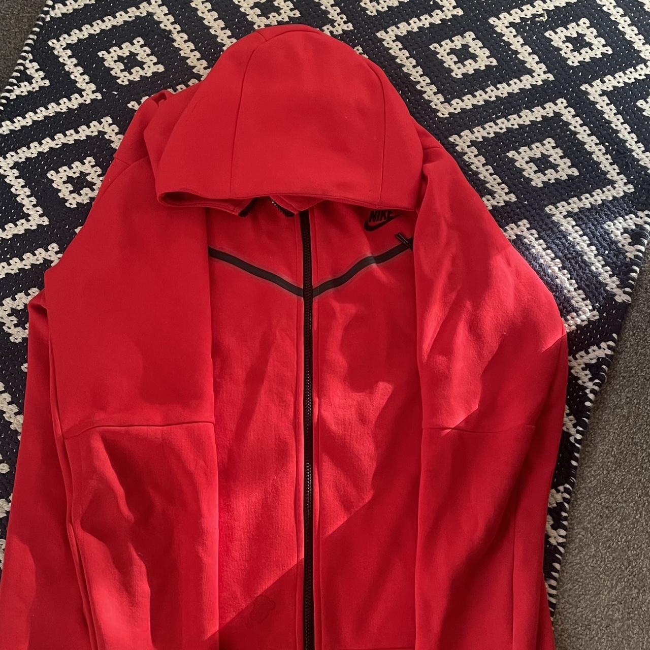 mens red tech fleece