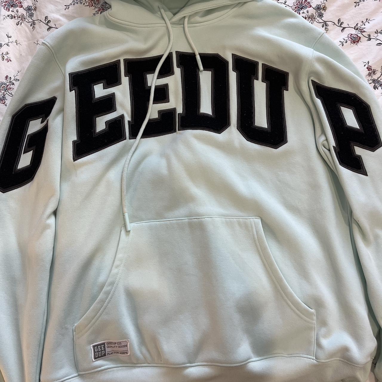 Lime Geedup hoodie, perfect condition, size XL - Depop