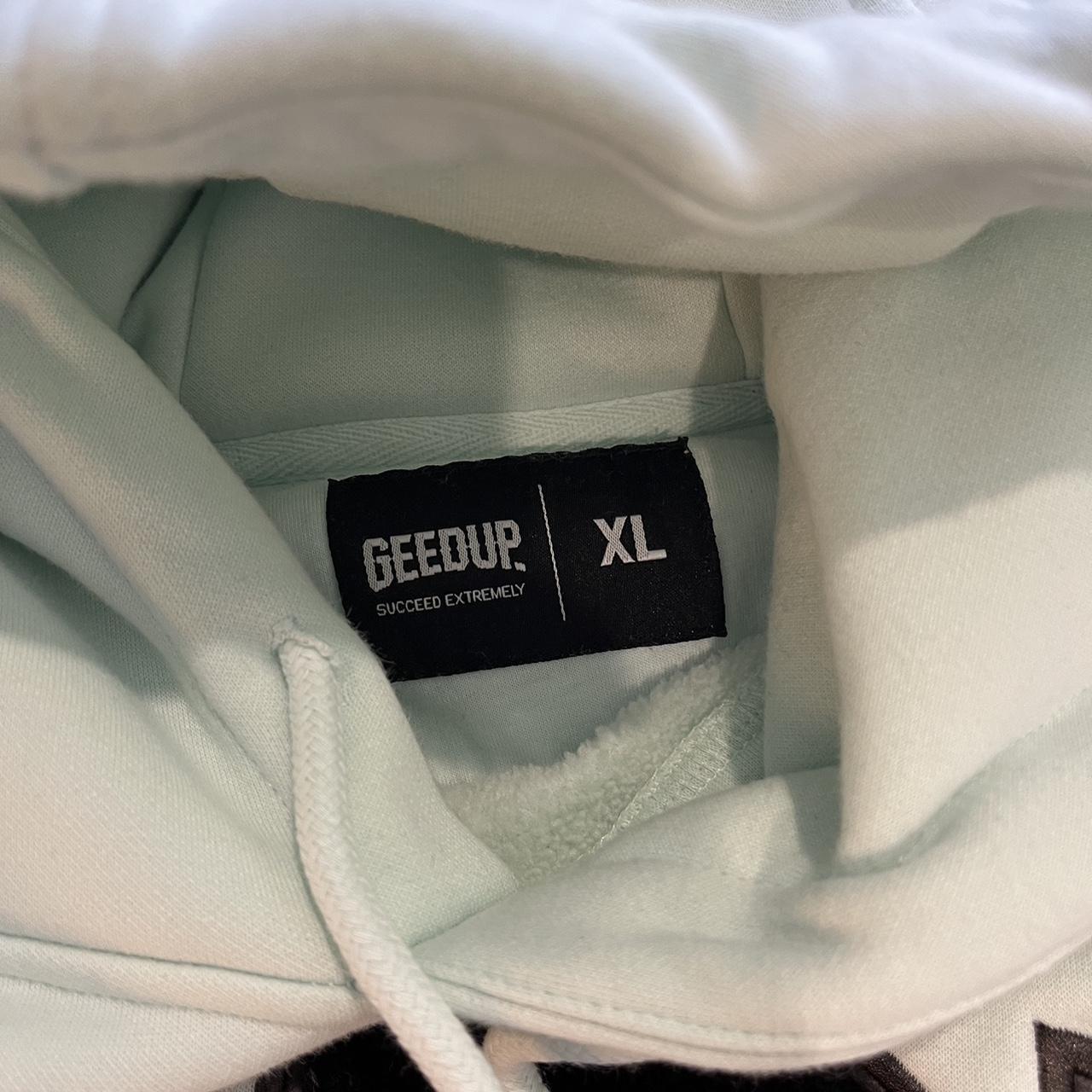 Lime Geedup hoodie, perfect condition, size XL - Depop