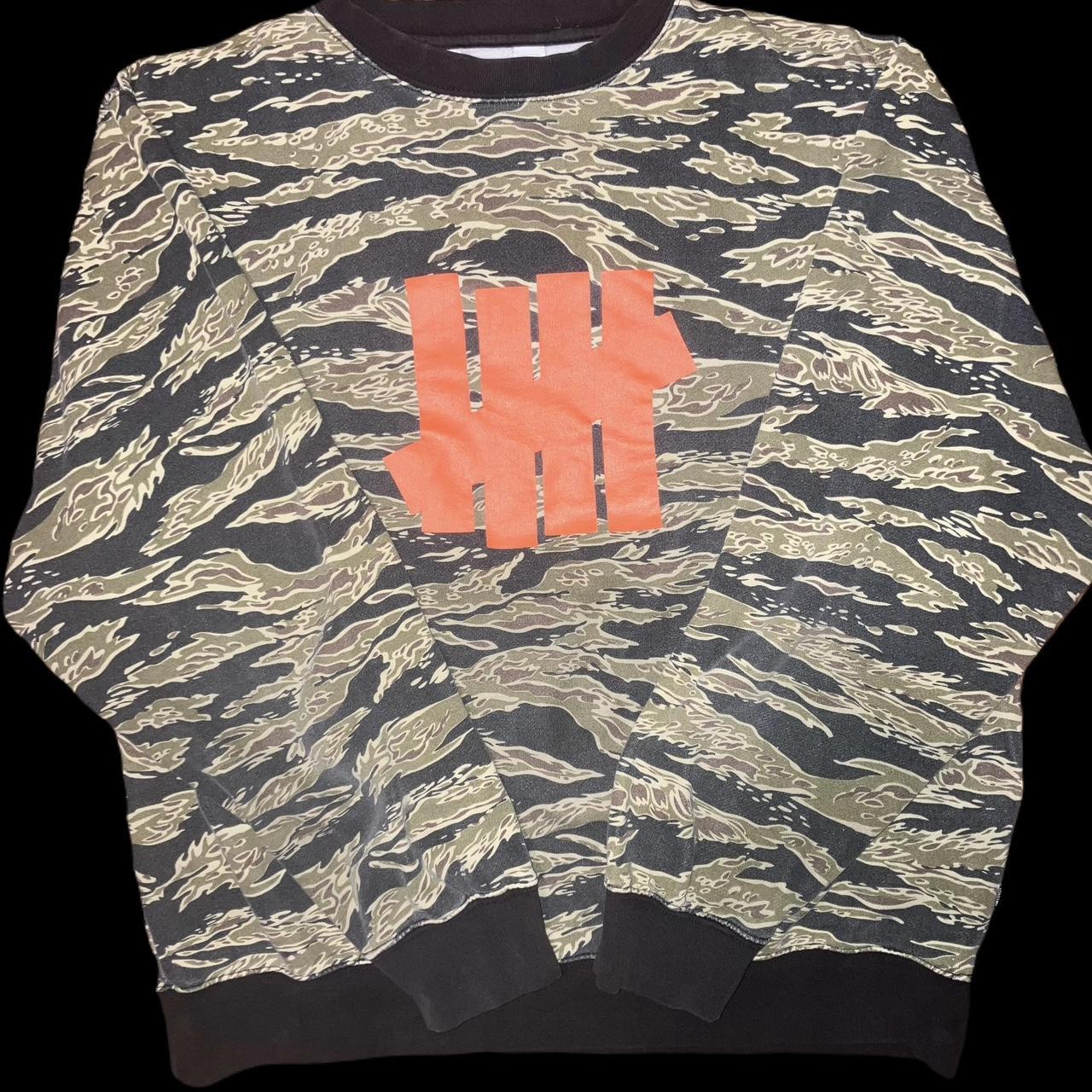 Undefeated Strikes Tiger Camo Sweatshirt Depop