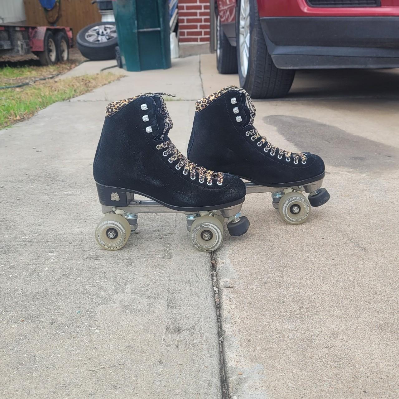 Moxi Panther Roller Skates Size 7 Suede... - Depop