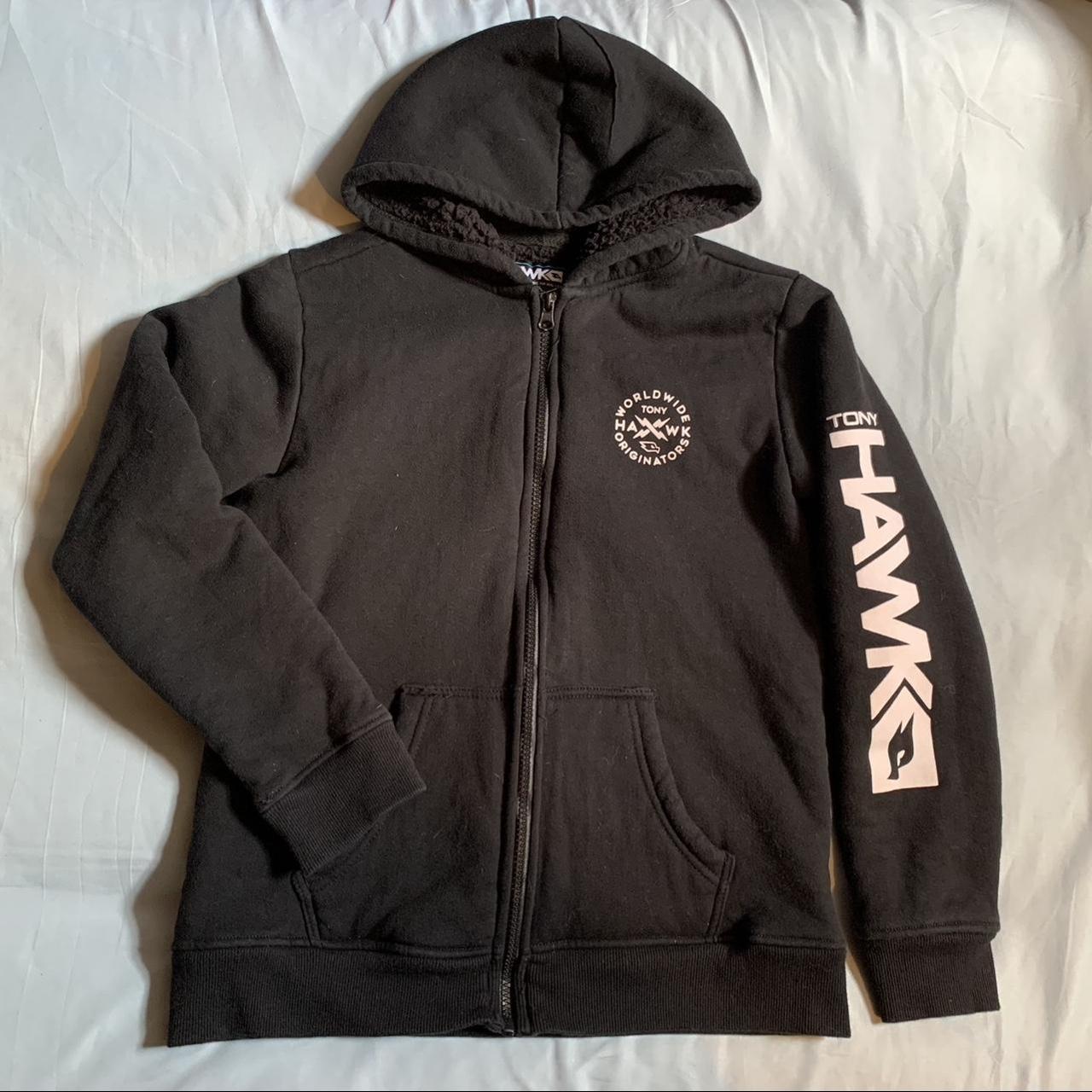 Youth Tony Hawk zip up jacket Size: L - Depop