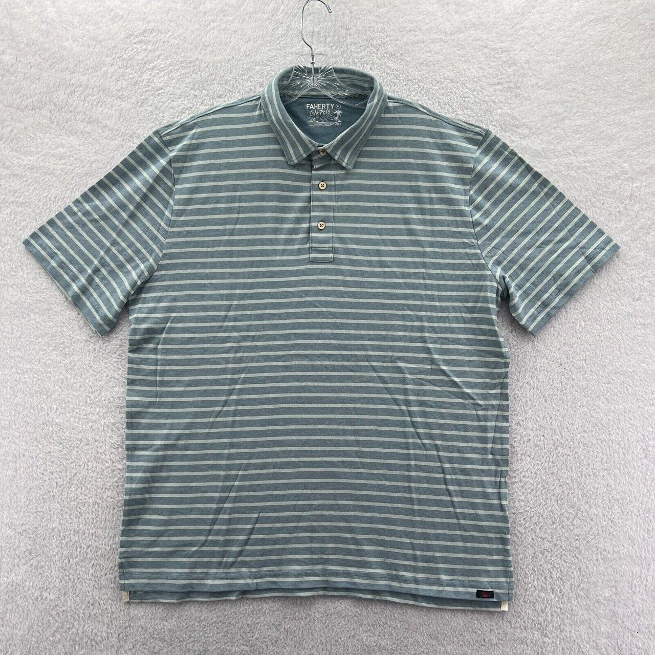 Faherty Men's Blue Poloshirts Depop