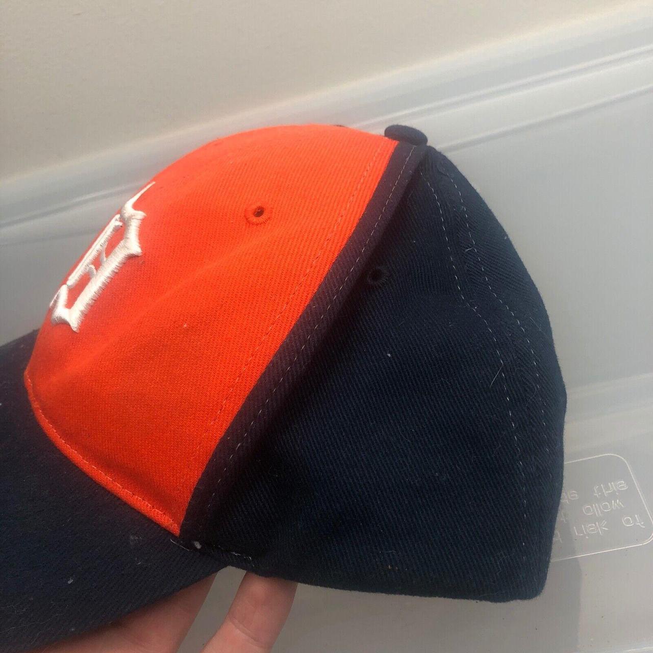 Vintage Detroit Tigers Hat. USA Made Blue Snapback - Depop