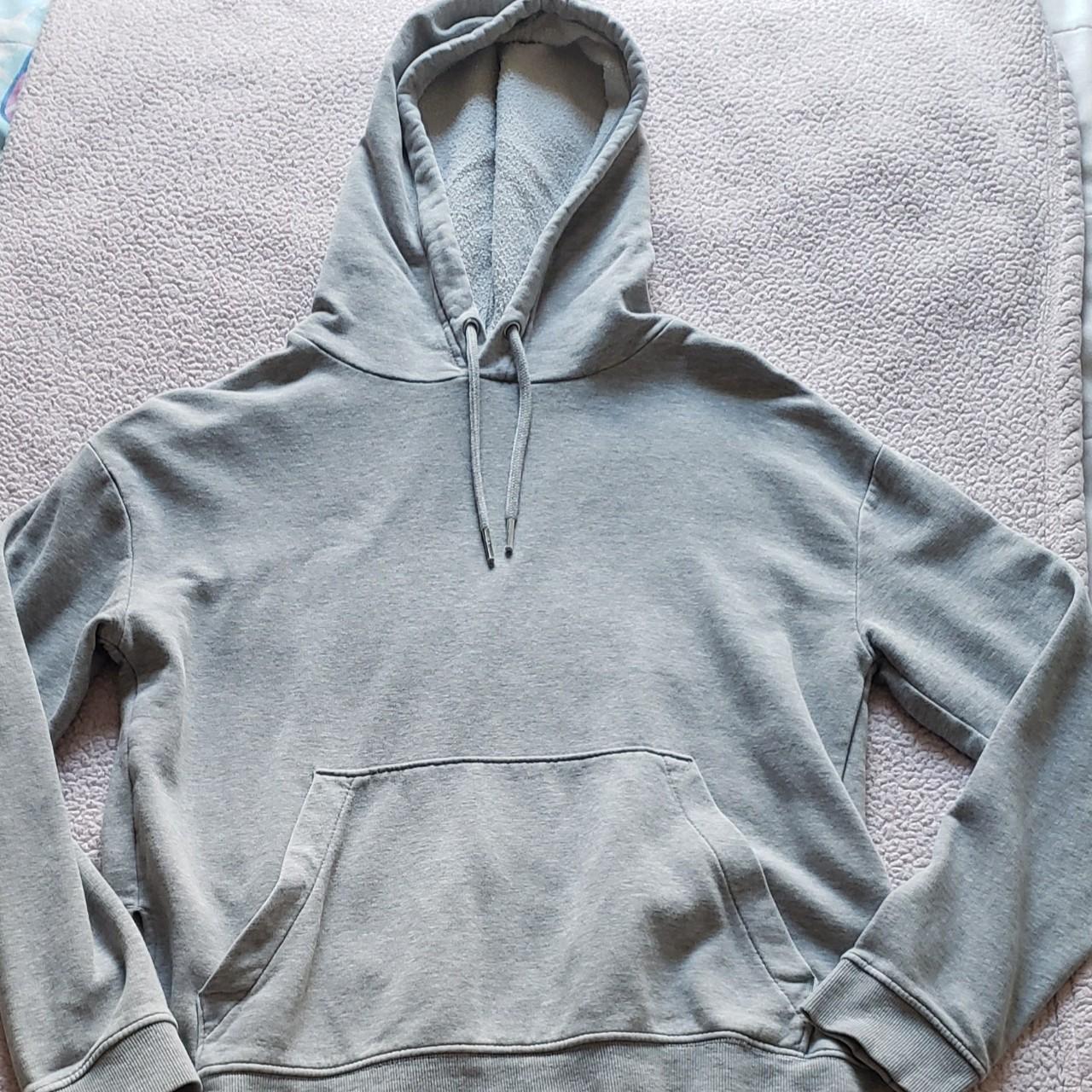 Simple Plain Grey Hoodie Marked as Small could go... - Depop