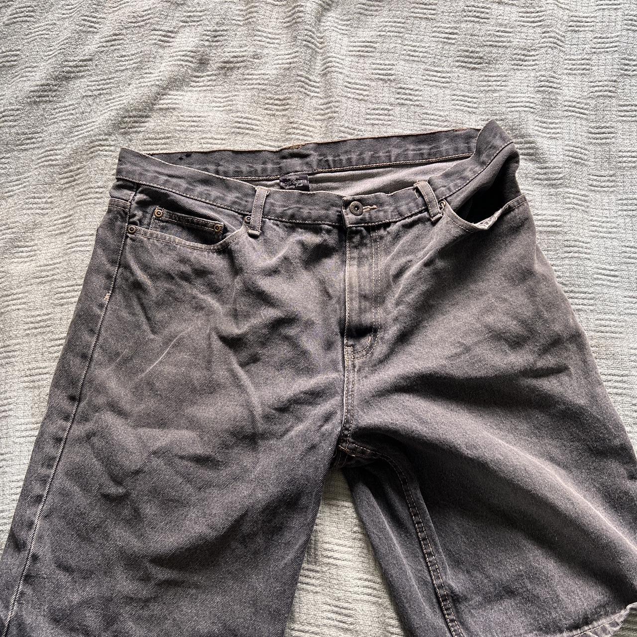 Contrast stitch jorts size 38 with a very nice fade... - Depop