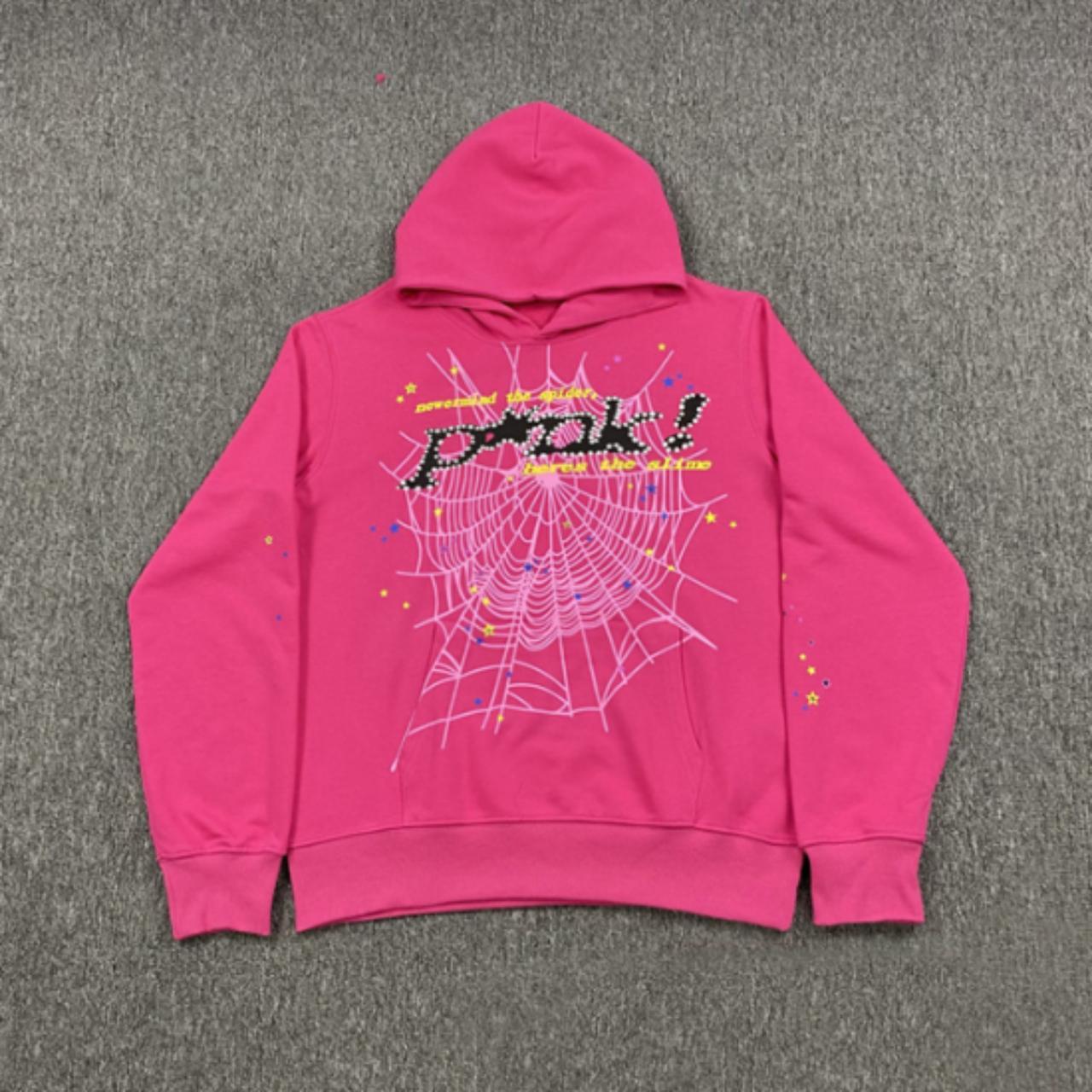 Sp5der Spider Mens hoodie pink Selling wardrobe and... Depop