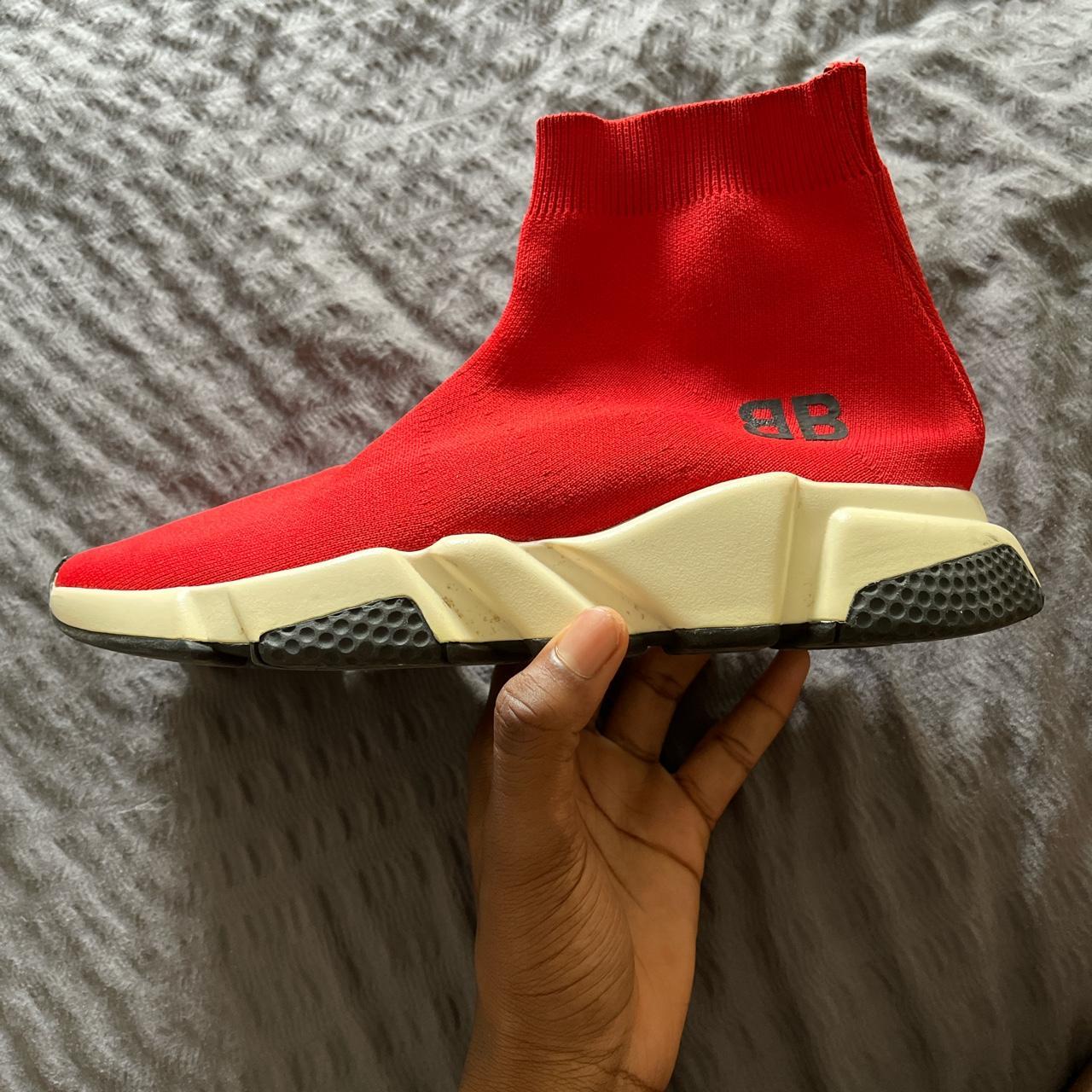 Balenciaga speed trainer mens hot sale red