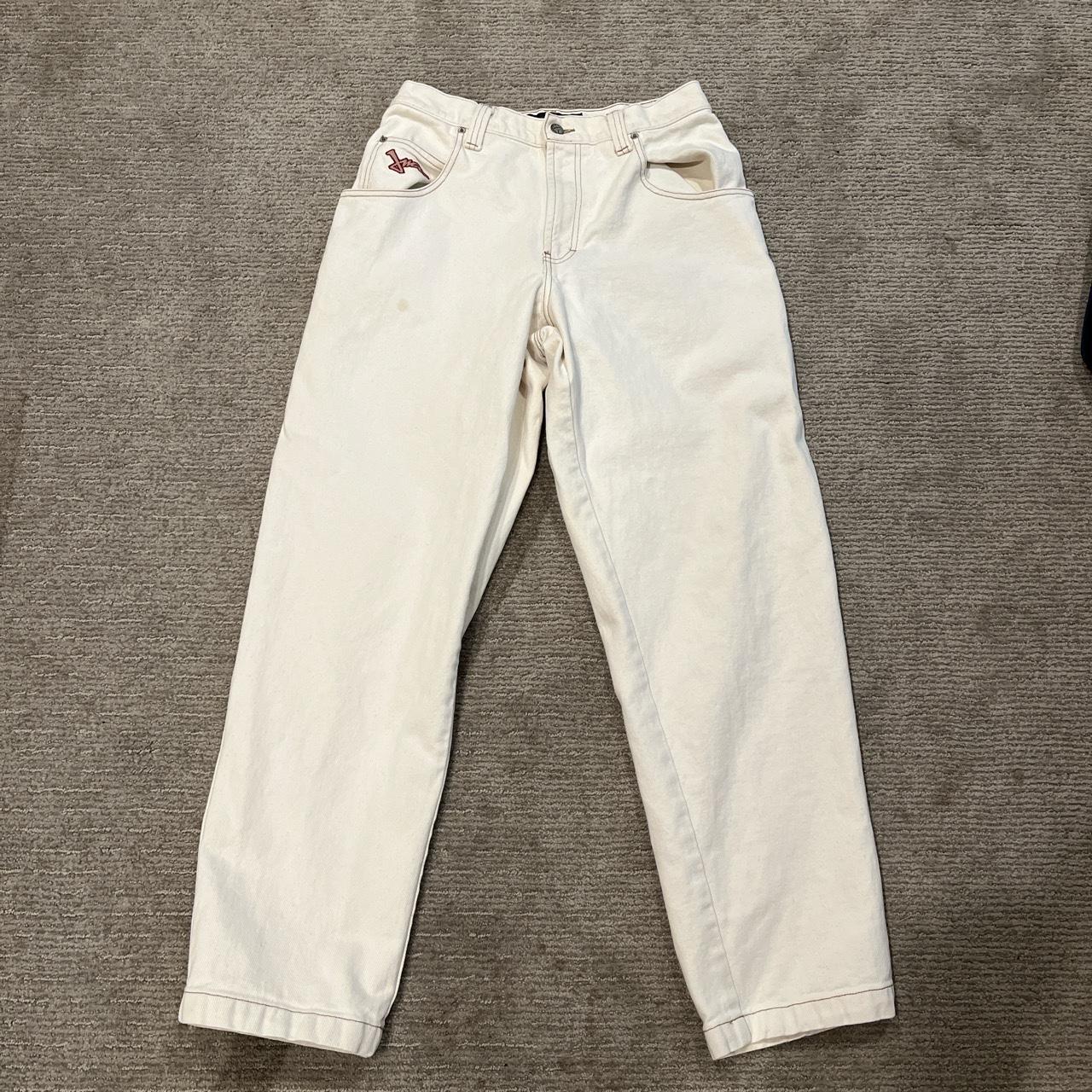 JNCO Men's White Jeans | Depop