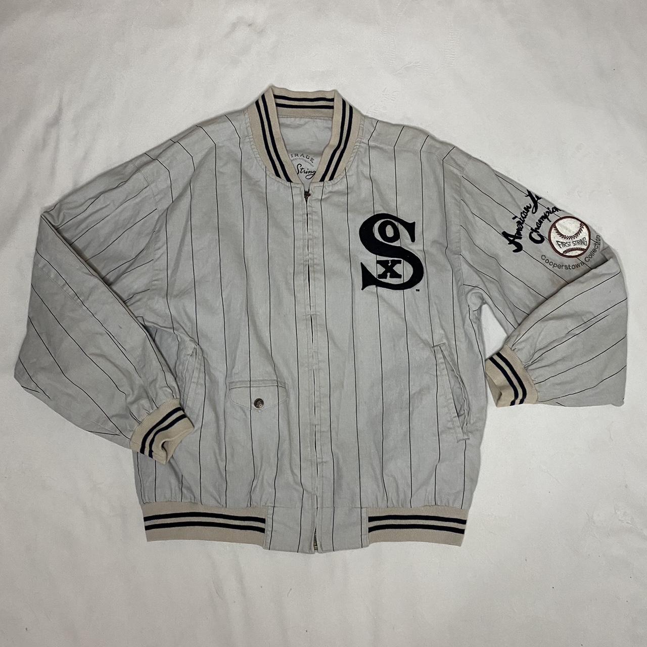 VINTAGE WHITE SOX VARSITY JACKET OPEN TO OFFERS - Depop