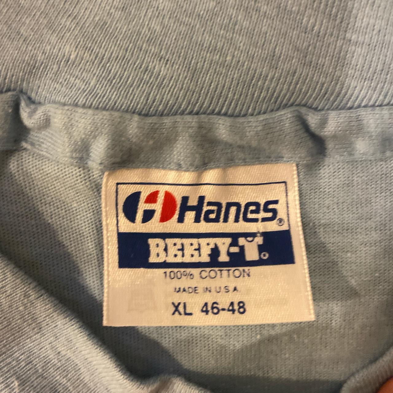 Hanes Men's Blue T-shirt | Depop