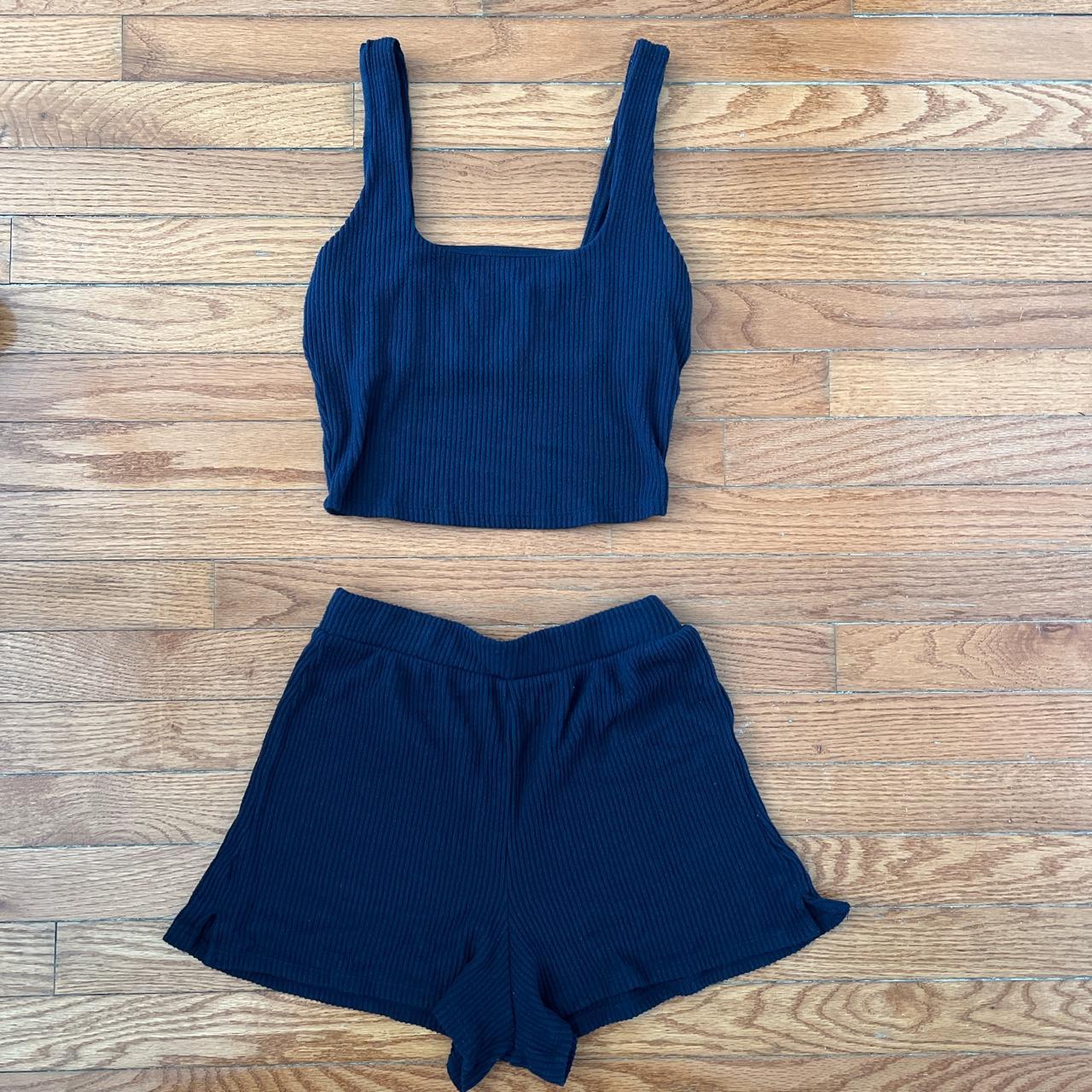 Abercrombie & Fitch Women's Blue and Navy Top | Depop