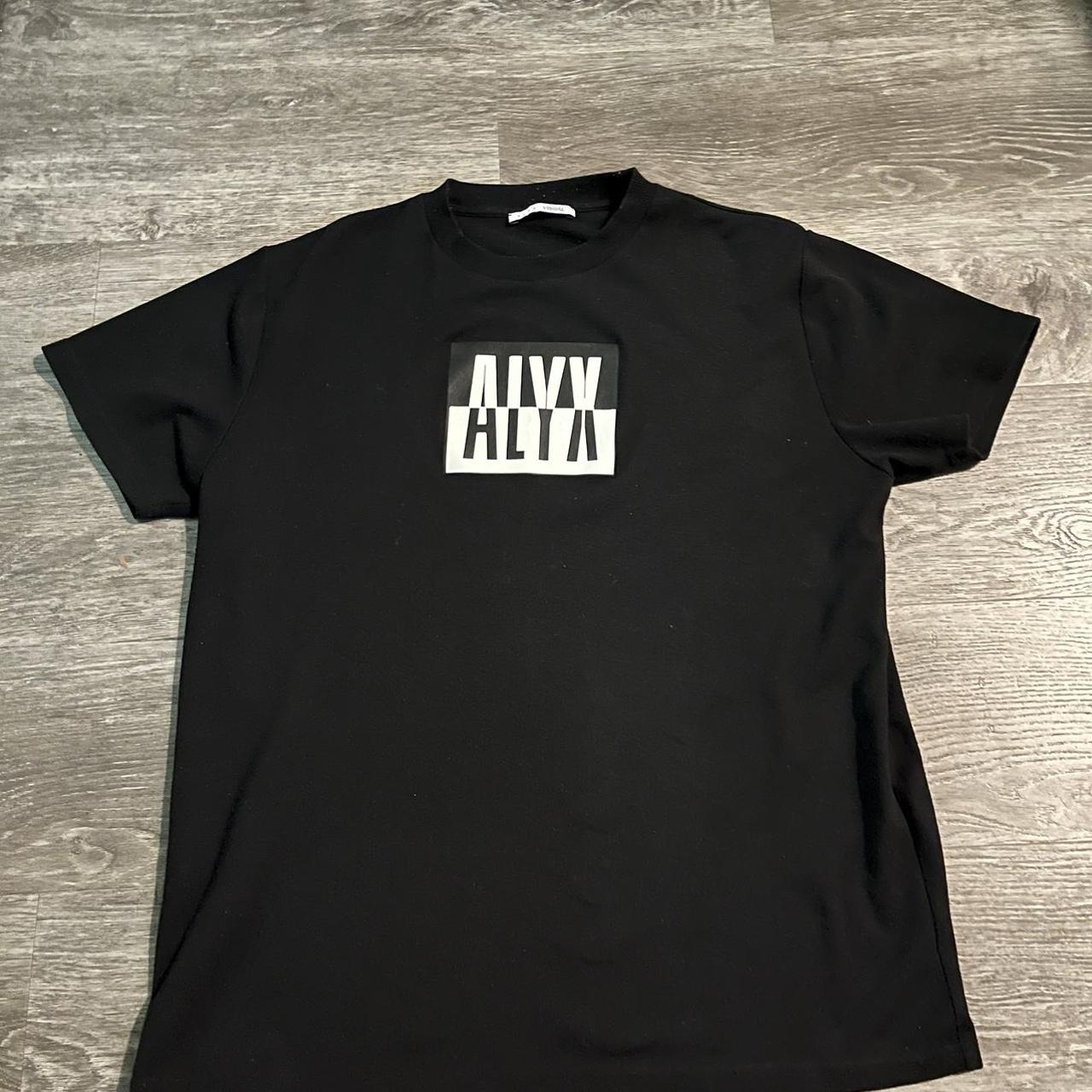 1017 ALYX 9SM Men's Black and White T-shirt | Depop