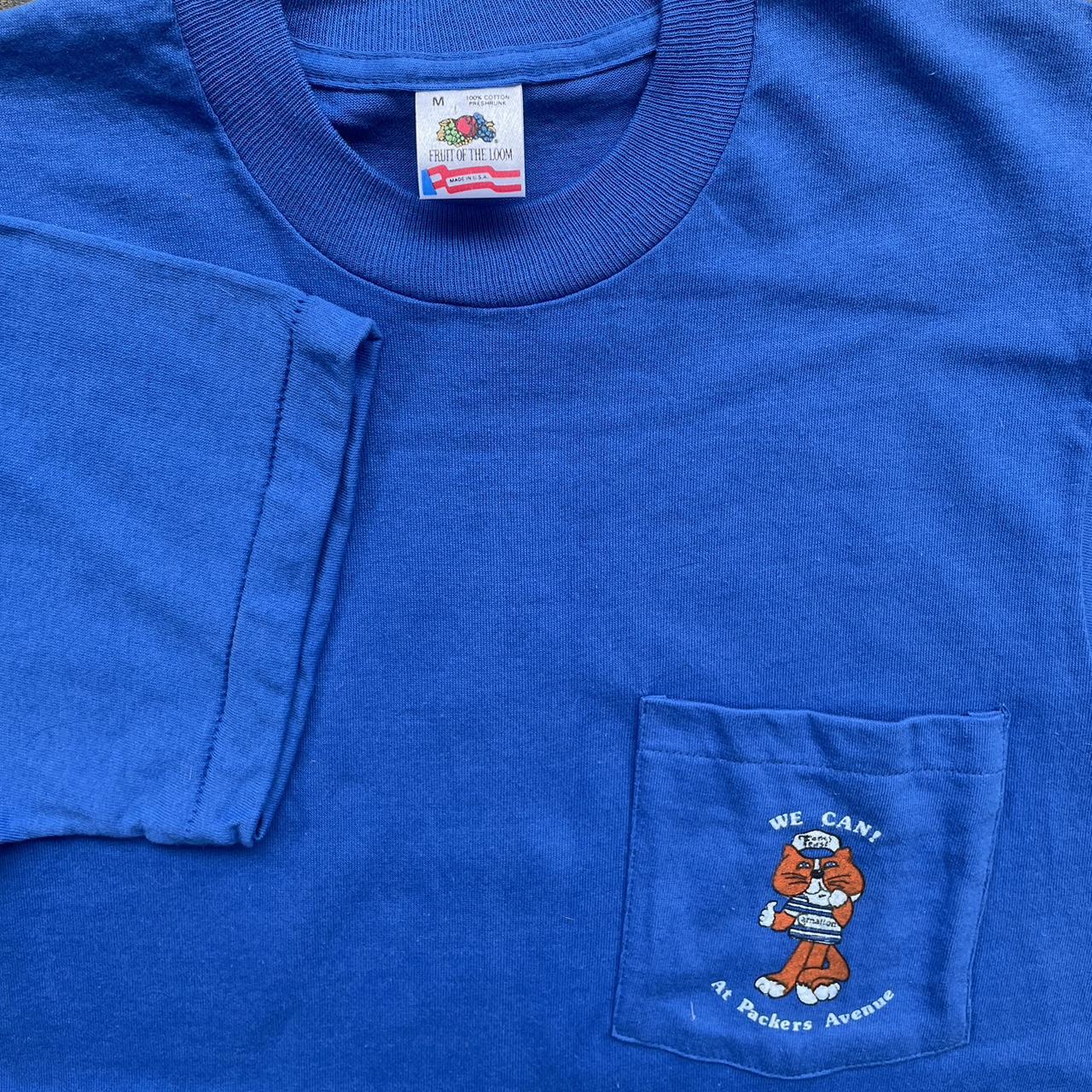 Fruit of the Loom Men's Blue T-shirt | Depop