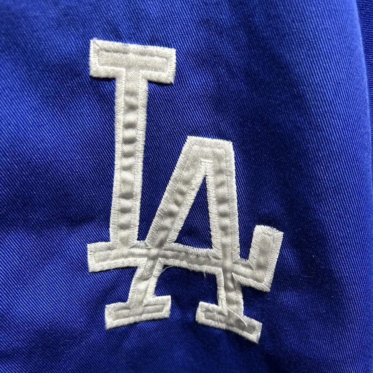 90s Vintage Starter Los Angeles Dodgers Blue - Depop