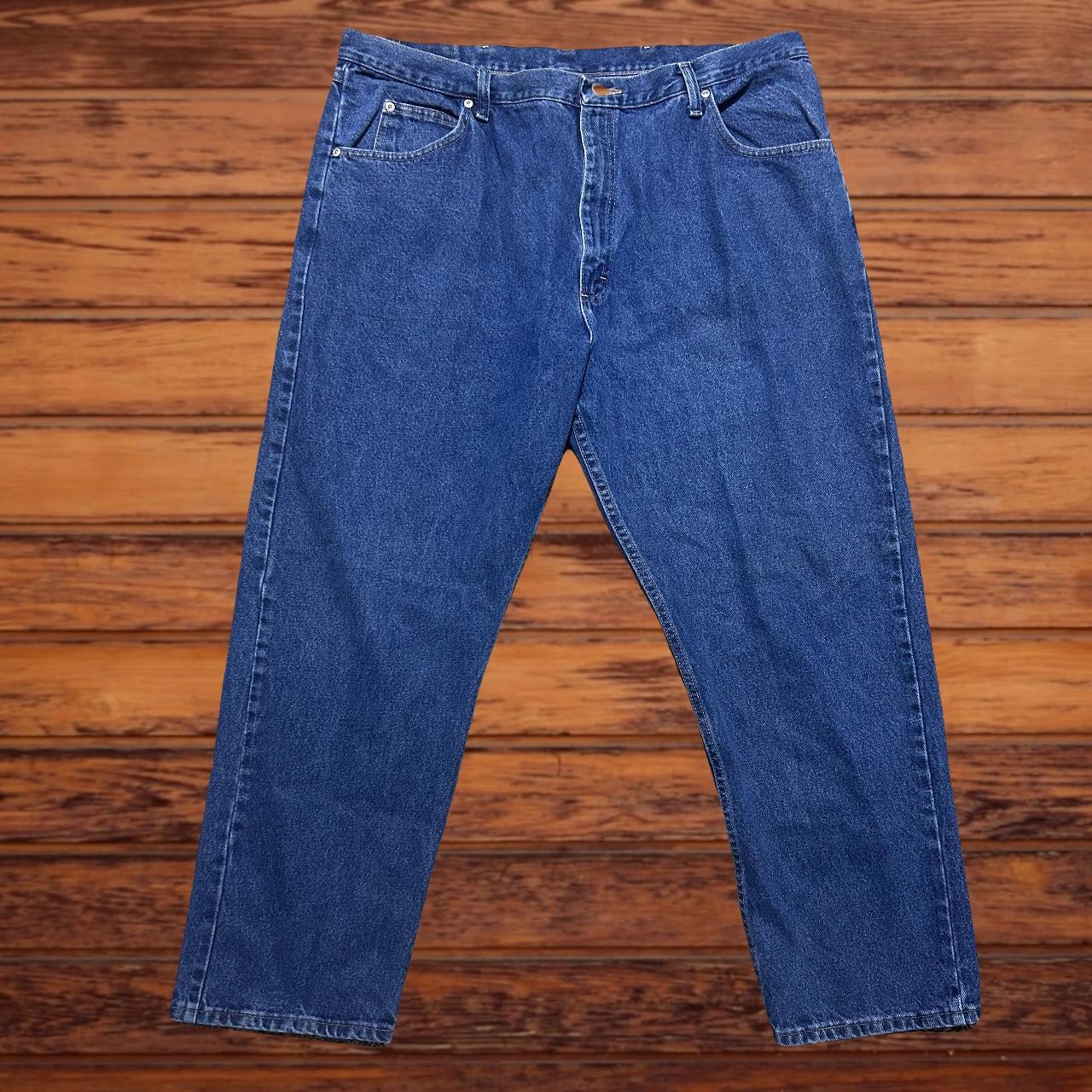 Vintage Wrangler Relaxed Fit Blue Jeans Size 42 x... - Depop