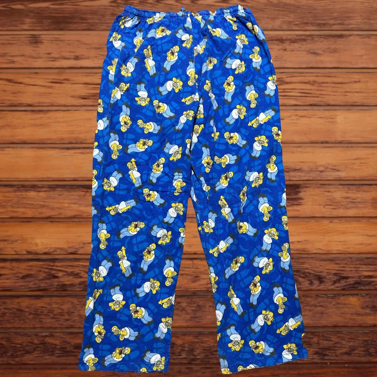 2005 Homer Simpson Simpsons Pajama Sweatpants Size... - Depop