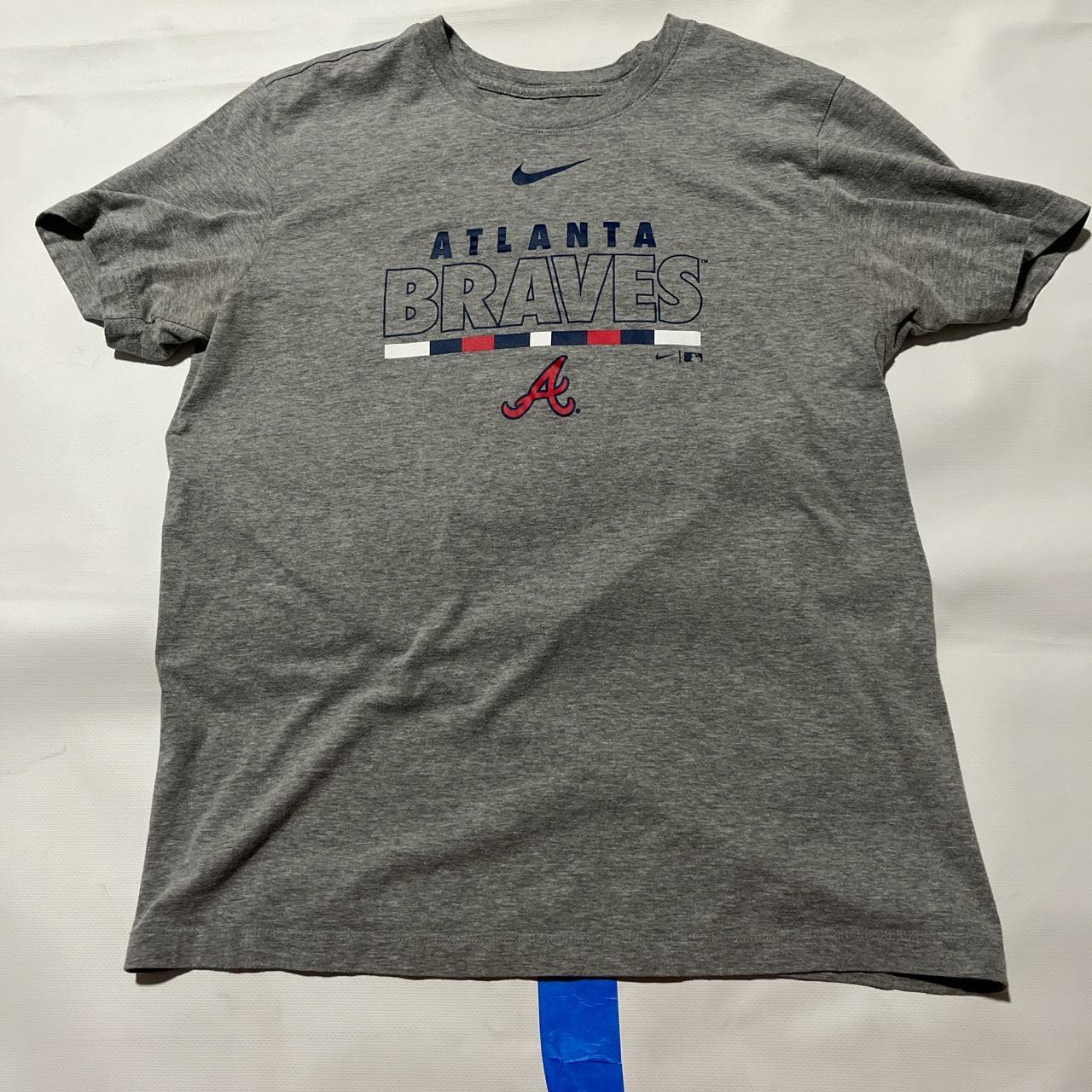 Atlanta Braves Nike Dri-Fit Short Sleeve Shirt Men's - Depop
