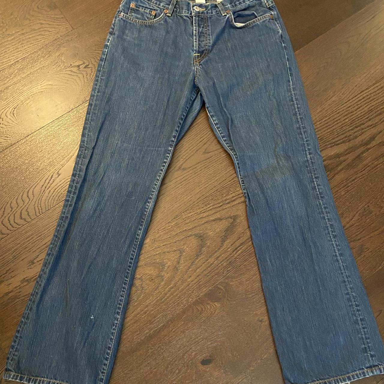 lucky brand baggy dungarees jeans size 10W/30L a... - Depop