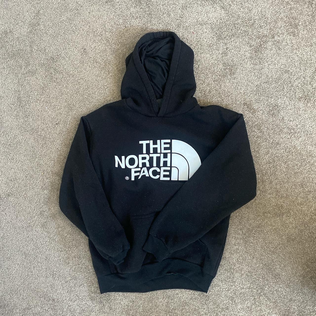 Small black north face dupe hoodie - Depop