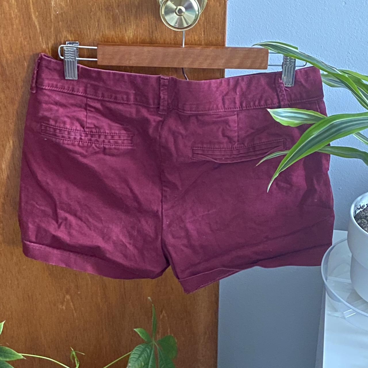 old-navy-women-s-burgundy-shorts-depop