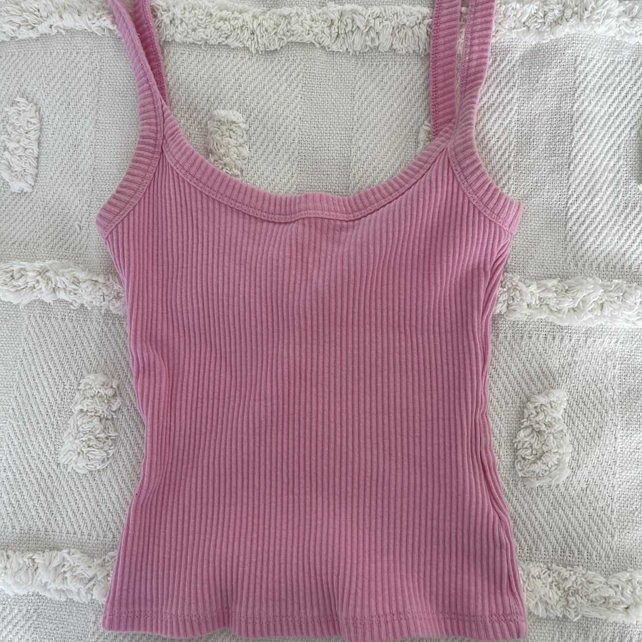 pink riri tank, worn twice, like new, 2xs - Depop