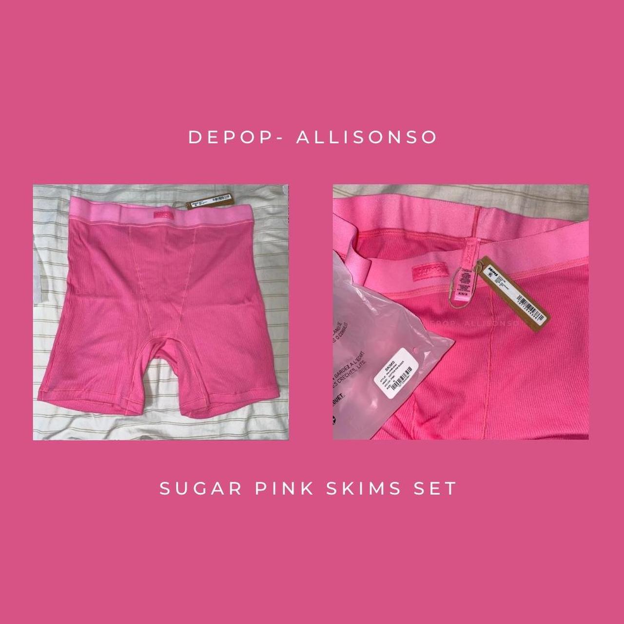 Skims Cotton Rib Tank and Boxer Set in Sugar Pink! - Depop