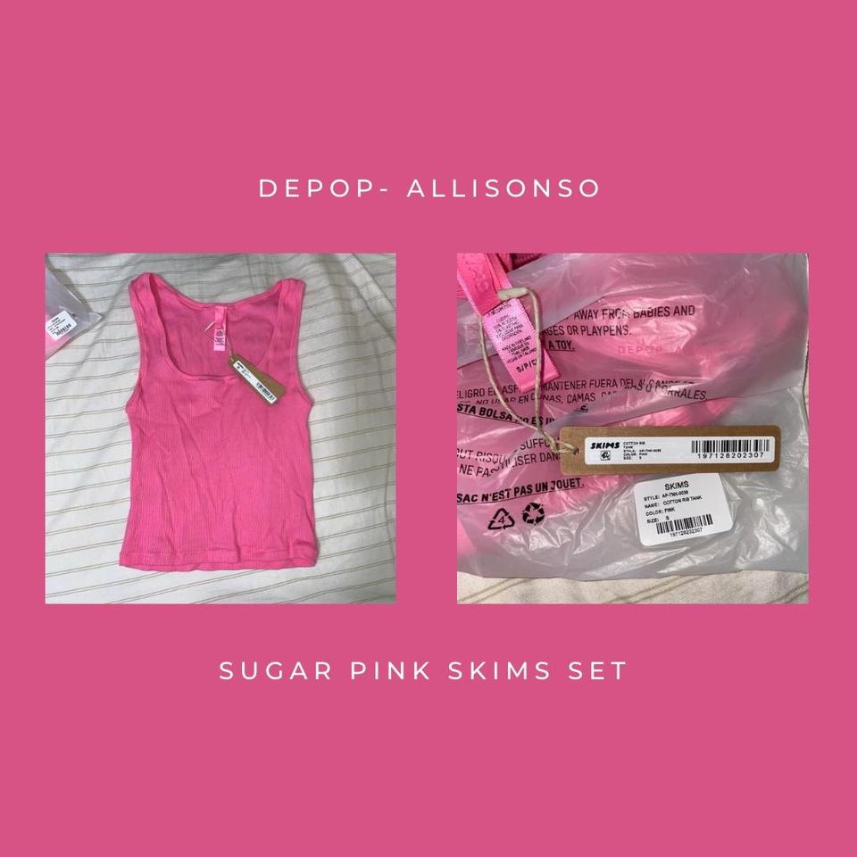 LIMITED EDITION SKIMS Size Large Tank Top RASPBERRY - Depop