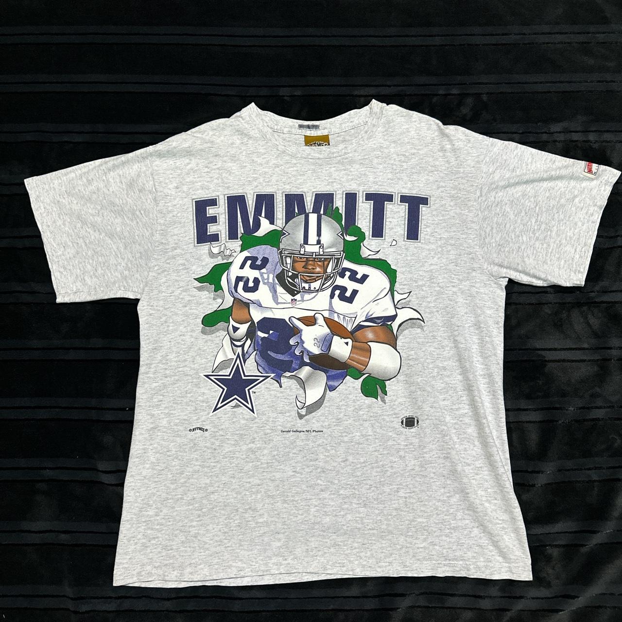 90's Emmitt Smith Dallas Cowboys Nutmeg NFL T Shirt Size Medium