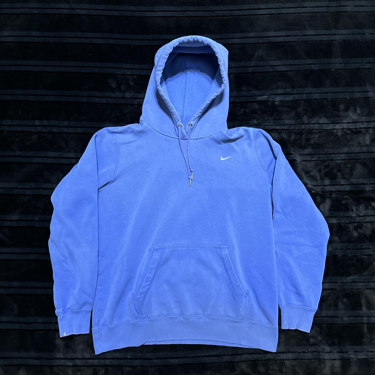 Nike hoodie baby blue Tagged an XL but fits more... - Depop