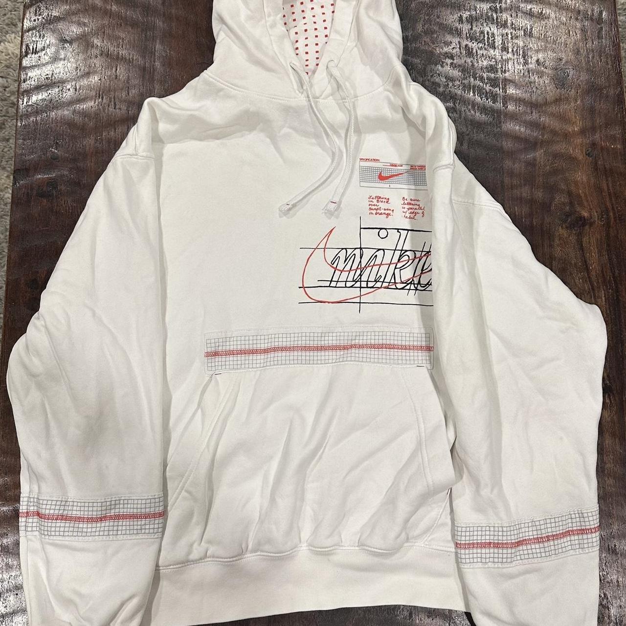 mens red and white nike hoodie